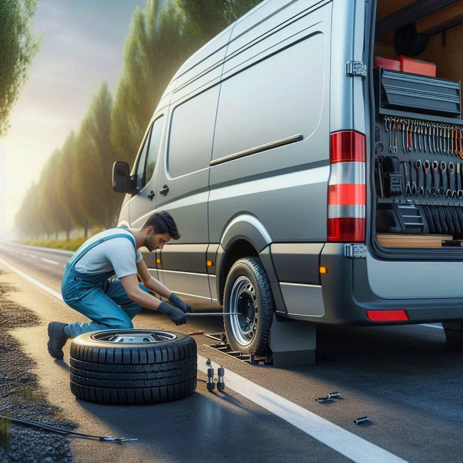 Mobile tyre fitting service in London work place Mobile tyre fitting service in London road side
